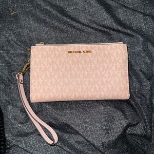 Michael Kors Blush Monogram Wristlet